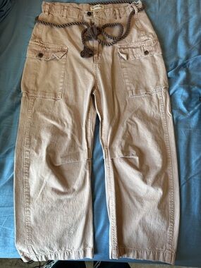 We the free “mending hearts” in  cashmere moxie barrel  Pants with Rope Belt